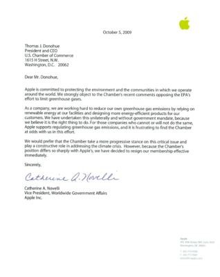 Apple an US Chamber of Commerce